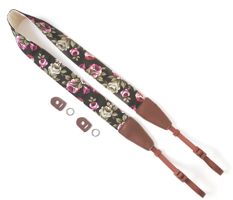 Alled Camera Strap Neck, Adjustable Vintage Floral Camera Straps Shoulder Belt for Women/Men,Camera Strap for Nikon/Canon/Sony/Olympus/Samsung/Pentax ETC DSLR/SLR - Image 2